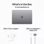 Apple MacBook Air 15-inch, Apple M3 chip with 8-core CPU and 10-core GPU, 8GB RAM, 256GB SSD, English Keyboard-Space Grey-MRYM3 - Image 4