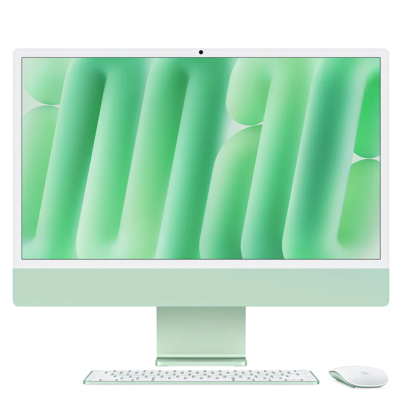 Apple iMac 24" Apple M4 Chip with 8-Core CPU, 8-Core GPU, AIO Desktop Computer, 16GB RAM, 256GB SSD, English Keyboard, Green | MWUE3 - Image 1