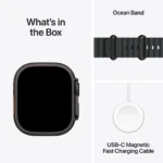 Apple Watch Ultra 3 GPS + Cellular 49mm Black Titanium Case With Black Ocean Band - Image 4